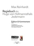Max Reinhardt: Regiebuch zu Hugo von Hofmannsthals "Jedermann" | Edition & Kommentare Cover des Buches Max Reinhardt: Regiebuch zu Hugo von Hofmannsthals "Jedermann" | Edition & Kommentare (ISBN: B08CYWHQZH)