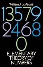 Elementary Theory of Numbers (Dover Books on Mathematics) Cover des Buches Elementary Theory of Numbers (Dover Books on Mathematics) (ISBN: 0800759663484)