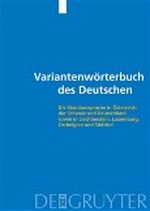 Variantenworterbuch Des Deutschen Cover des Buches Variantenworterbuch Des Deutschen (ISBN: 3110165759)