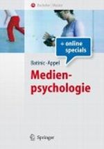 Medienpsychologie Cover des Buches Medienpsychologie (ISBN: 3540468943)