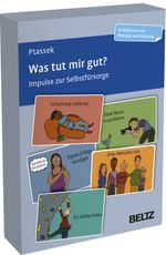 Was tut mir gut?: Impulse zur Selbstfürsorge. 60 Bildkarten für Therapie und Beratung. Mit 16-seitigem Booklet in stabiler Box, Kartenformat 9,8 x 14,3 cm. (Beltz Therapiekarten) Cover des Buches Was tut mir gut?: Impulse zur Selbstfürsorge. 60 Bildkarten für Therapie und Beratung. Mit 16-seitigem Booklet in stabiler Box, Kartenformat 9,8 x 14,3 cm. (Beltz Therapiekarten) (ISBN: 4019172101152)