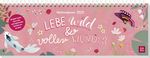 Tischkalender 2025 quer: Lebe wild und voller Wunder: Schreibtischplaner, Wochenplaner mit Spiralbindung, Zitate aus der Natur und farbenfrohe Illustrationen Cover des Buches Tischkalender 2025 quer: Lebe wild und voller Wunder: Schreibtischplaner, Wochenplaner mit Spiralbindung, Zitate aus der Natur und farbenfrohe Illustrationen (ISBN: 4036442012468)