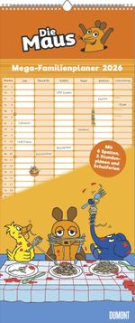 Die Maus 2026 – DUMONT Mega-Familienkalender mit 6 Spalten – Familienplaner mit 2 Stundenplänen und Ferientabelle – Hochformat 30,0 x 70,0 cm: Zur Sendung mit der Maus Cover des Buches Die Maus 2026 – DUMONT Mega-Familienkalender mit 6 Spalten – Familienplaner mit 2 Stundenplänen und Ferientabelle – Hochformat 30,0 x 70,0 cm: Zur Sendung mit der Maus (ISBN: 4069095006232)