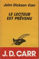 Le lecteur est prevenu Cover des Buches Le lecteur est prevenu (ISBN: 9782702418505)