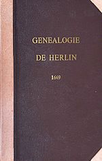 GENEALOGIE DER SEHR ALTEN UND SEHR NOBLEN FAMILIE DE HERLIN Cover des Buches GENEALOGIE DER SEHR ALTEN UND SEHR NOBLEN FAMILIE DE HERLIN (ISBN: 9783000203152)