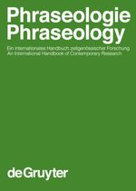 Phraseologie Cover des Buches Phraseologie (ISBN: 9783110197136)