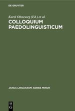 Colloquium Paedolinguisticum Cover des Buches Colloquium Paedolinguisticum (ISBN: 9783111354224)