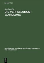 Die Verfassungswandlung Cover des Buches Die Verfassungswandlung (ISBN: 9783111414294)