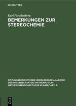 Bemerkungen zur Stereochemie Cover des Buches Bemerkungen zur Stereochemie (ISBN: 9783111561240)