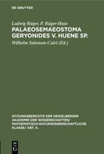 Palaeosemaeostoma geryonides v. Huene sp. Cover des Buches Palaeosemaeostoma geryonides v. Huene sp. (ISBN: 9783111666266)