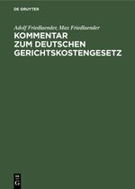 Kommentar zum Deutschen Gerichtskostengesetz Cover des Buches Kommentar zum Deutschen Gerichtskostengesetz (ISBN: 9783112351161)