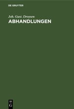 Abhandlungen Cover des Buches Abhandlungen (ISBN: 9783112403747)