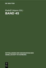 Band 45 Cover des Buches Band 45 (ISBN: 9783112412466)