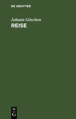 Reise Cover des Buches Reise (ISBN: 9783112429501)