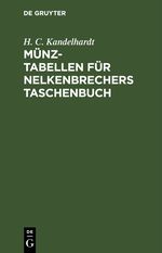 Münz-Tabellen für Nelkenbrechers Taschenbuch Cover des Buches Münz-Tabellen für Nelkenbrechers Taschenbuch (ISBN: 9783112430323)