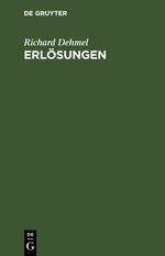 Erlösungen Cover des Buches Erlösungen (ISBN: 9783112440148)