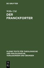 Der Franckforter Cover des Buches Der Franckforter (ISBN: 9783112450161)