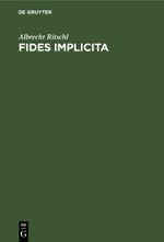 Fides implicita Cover des Buches Fides implicita (ISBN: 9783112450444)