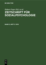 Zeitschrift für Sozialpsychologie / 1974 Cover des Buches Zeitschrift für Sozialpsychologie / 1974 (ISBN: 9783112470268)