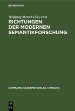 Richtungen der modernen Semantikforschung Cover des Buches Richtungen der modernen Semantikforschung (ISBN: 9783112473962)