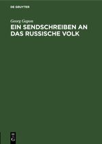 Ein Sendschreiben an das russische Volk Cover des Buches Ein Sendschreiben an das russische Volk (ISBN: 9783112510940)