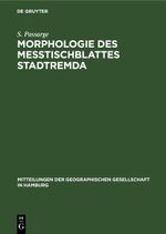 Morphologie des Meßtischblattes Stadtremda Cover des Buches Morphologie des Meßtischblattes Stadtremda (ISBN: 9783112609729)