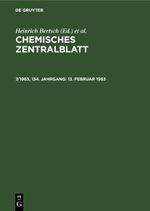 Chemisches Zentralblatt / 13. Februar 1963 Cover des Buches Chemisches Zentralblatt / 13. Februar 1963 (ISBN: 9783112654606)