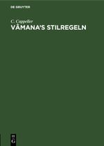 Vâmana’s Stilregeln Cover des Buches Vâmana’s Stilregeln (ISBN: 9783112694510)
