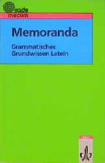 Memoranda Cover des Buches Memoranda (ISBN: 9783126152006)