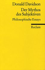 Der Mythos des Subjektiven Cover des Buches Der Mythos des Subjektiven (ISBN: 9783150088456)