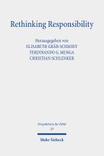 Rethinking Responsibility Cover des Buches Rethinking Responsibility (ISBN: 9783161615979)