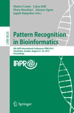 Pattern Recognition in Bioinformatics Cover des Buches Pattern Recognition in Bioinformatics (ISBN: 9783319091914)