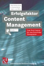 Erfolgsfaktor Content Management Cover des Buches Erfolgsfaktor Content Management (ISBN: 9783322899132)