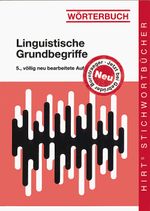 Wörterbuch Linguistische Grundbegriffe Cover des Buches Wörterbuch Linguistische Grundbegriffe (ISBN: 9783443031114)