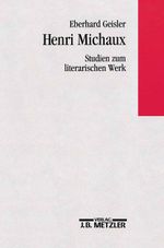 Henri Michaux Cover des Buches Henri Michaux (ISBN: 9783476008633)