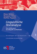 Linguistische Textanalyse Cover des Buches Linguistische Textanalyse (ISBN: 9783503155316)