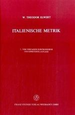 Italienische Metrik Cover des Buches Italienische Metrik (ISBN: 9783515042048)
