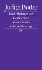 Das Unbehagen der Geschlechter Cover des Buches Das Unbehagen der Geschlechter (ISBN: 9783518117224)