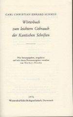 Wörterbuch zum leichteren Gebrauch der Kantischen Schriften Cover des Buches Wörterbuch zum leichteren Gebrauch der Kantischen Schriften (ISBN: 9783534045716)