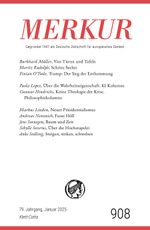 MERKUR 1/2025, Jg.79 Cover des Buches MERKUR 1/2025, Jg.79 (ISBN: 9783608976939)