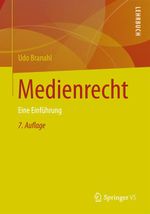 Medienrecht Cover des Buches Medienrecht (ISBN: 9783658009564)