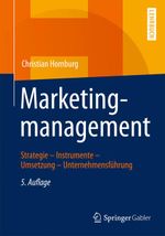 Marketingmanagement Cover des Buches Marketingmanagement (ISBN: 9783658032579)