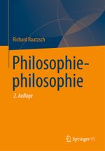 Philosophiephilosophie Cover des Buches Philosophiephilosophie (ISBN: 9783658044350)