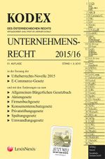 Kodex Unternehmensrecht 2015/16 Cover des Buches Kodex Unternehmensrecht 2015/16 (ISBN: 9783700760580)