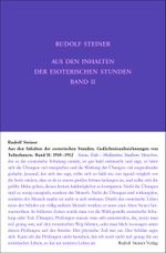 Aus den Inhalten der esoterischen Stunden, Band II: 1910-1912 Cover des Buches Aus den Inhalten der esoterischen Stunden, Band II: 1910-1912 (ISBN: 9783727426650)