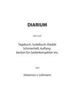 Diarium Cover des Buches Diarium (ISBN: 9783743123762)