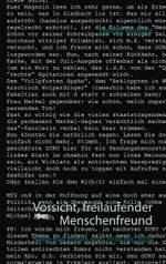 Vorsicht, freilaufender Menschenfreund Cover des Buches Vorsicht, freilaufender Menschenfreund (ISBN: 9783751985024)