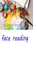 face reading Cover des Buches face reading (ISBN: 9783759867865)