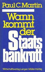 Wann kommt der Staatsbankrott Cover des Buches Wann kommt der Staatsbankrott (ISBN: 9783784471198)
