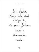 Ich denke, dass ich auf einiges in ein paar Jahren anders antworten werde Cover des Buches Ich denke, dass ich auf einiges in ein paar Jahren anders antworten werde (ISBN: 9783785808122)